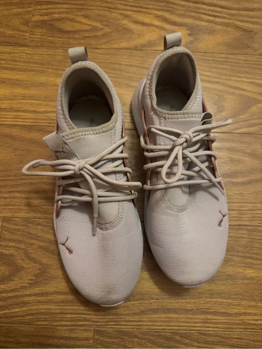 Puma Women’s Knit Sneakers Grey with Rose Gold